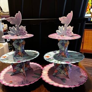 Mermaid-Themed Cupcake Stand Set
